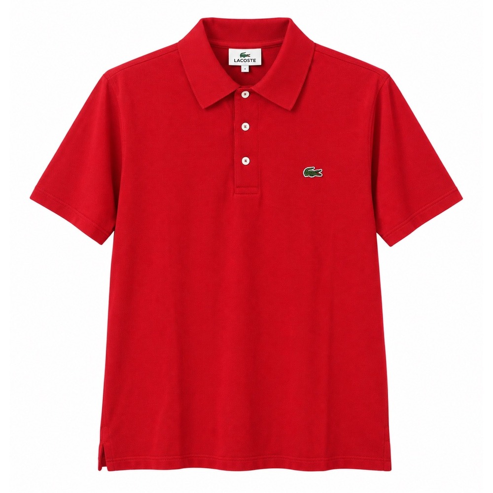 Vintage Izod Lacoste Polo Shirt Men's Medium Red Pique Short Sleeve USA Made 80s